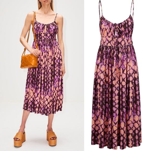ULLA JOHNSON Freya Dress In Wisteria Size 12 - Picture 10 of 10